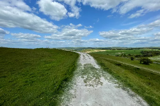 Surveying of the Trundle hillfort in Sussex