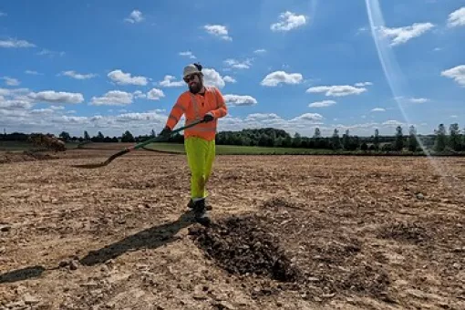 James in the field