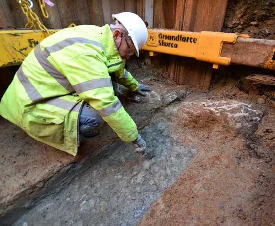 An archaeologist reveals the earliest medieval road surfaces below Old Abingdon Road