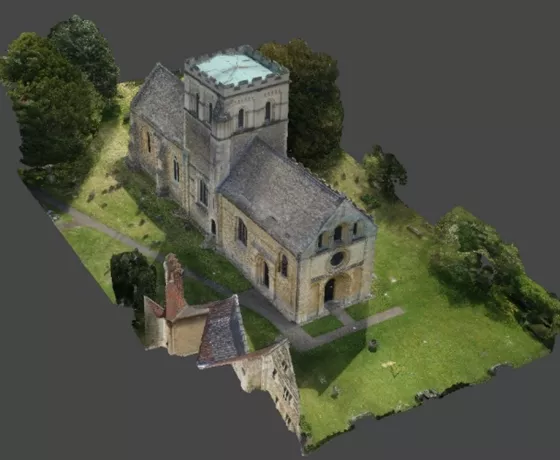 Photogrammetry model of Iffley church in Oxford 